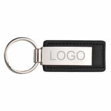 Leatherette Metal Keychain